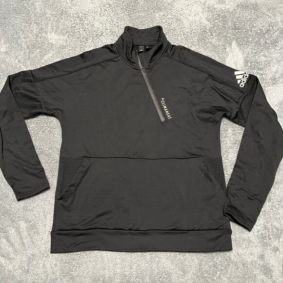 Adidas Other - Adidas Jacket Mens Large Climaheat 1/4 Zip Pullover Jacket Black M ID